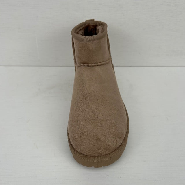 Suèdine uggies met lage zool khaki