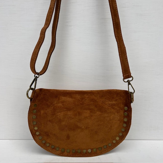 Geweldig real leather schoudertasje camel