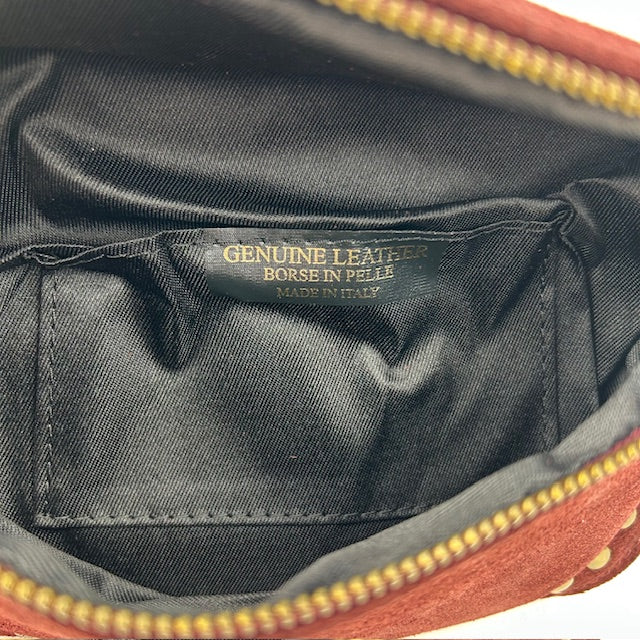 Geweldig real leather schoudertasje bordeaux rood