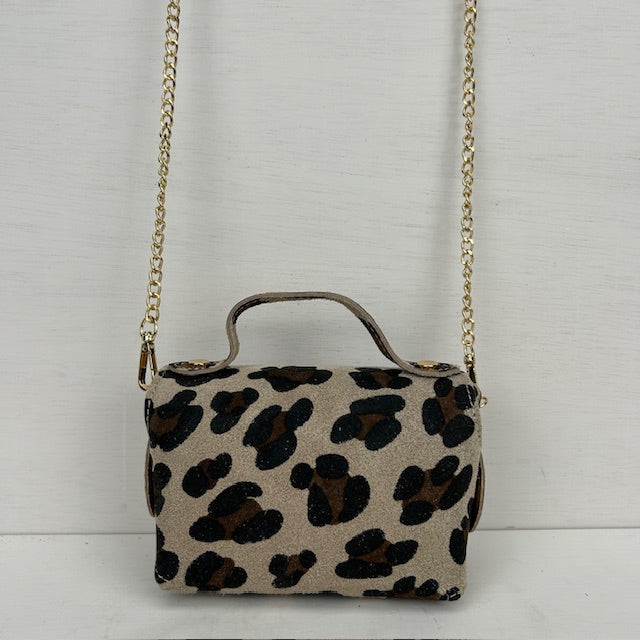 Real leather handtasje panter groot