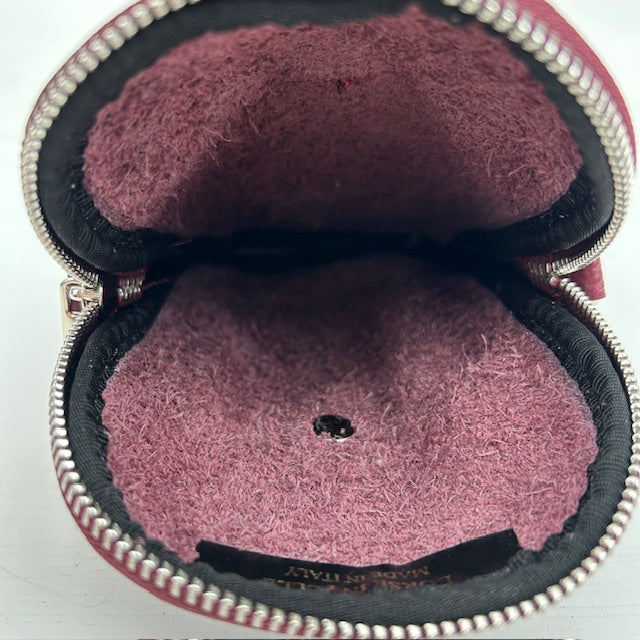 Leuk real leather telefoontasje bordeaux rood