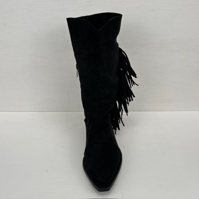 Geweldige cowboylaarzen met franjes zwart