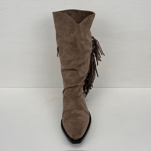 Geweldige cowboylaarzen met franjes khaki