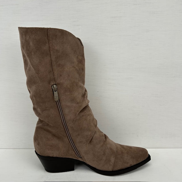 Geweldige cowboylaarzen met franjes khaki