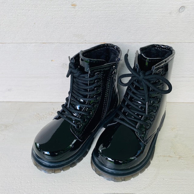 Shiny kids boots zwart