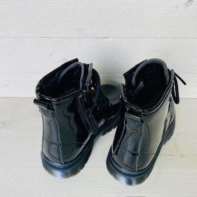 Shiny kids boots zwart