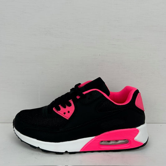 Air sneakers zwart fuchsia