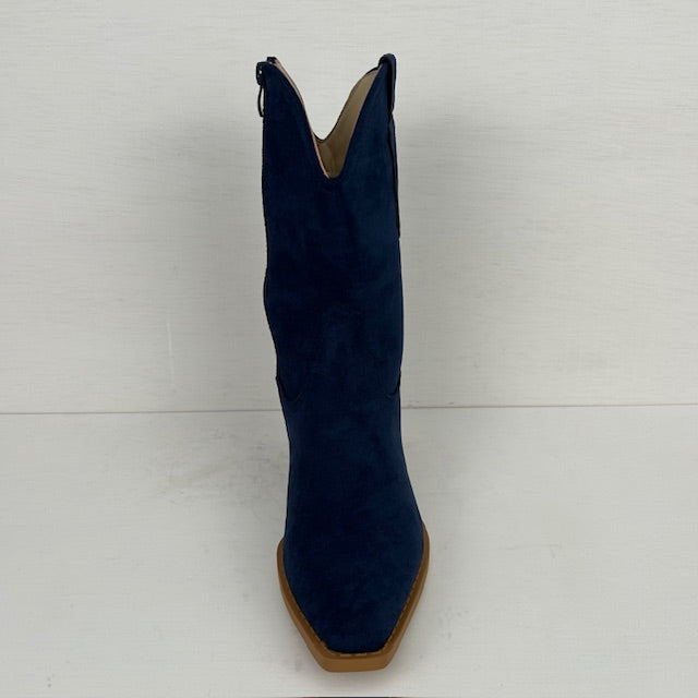 Basic suèdine cowboylaarzen donkerblauw