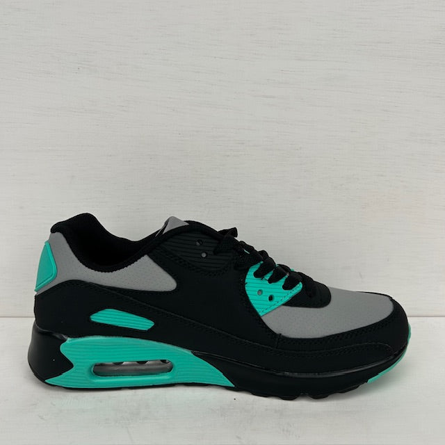Air sneakers zwart grijs blauw