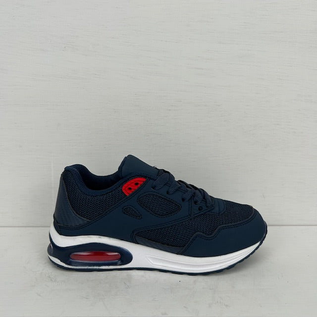Kids gave air sneakers donkerblauw rood
