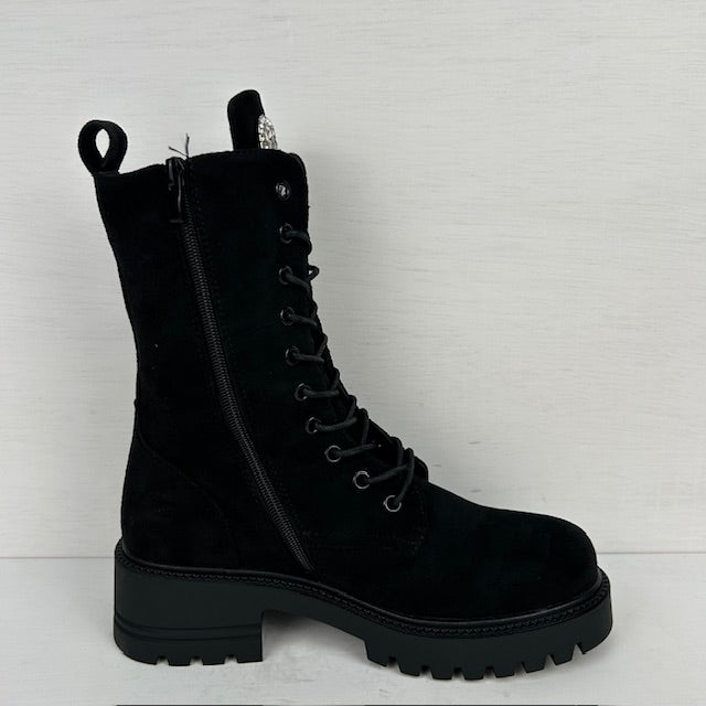 Suèdine love veterboots zwart