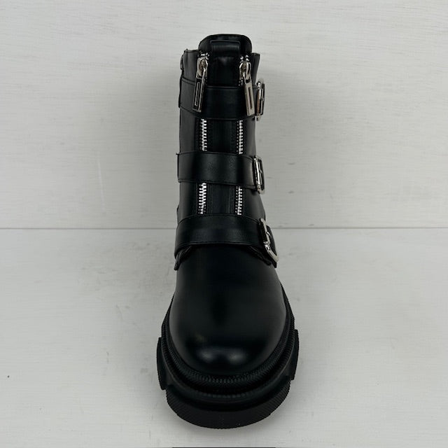 Double zip boots zwart