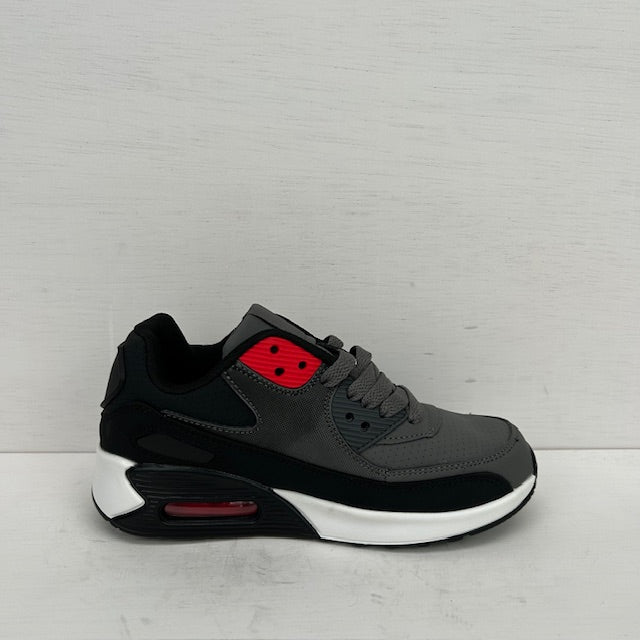 Kids gave air sneakers grijs rood