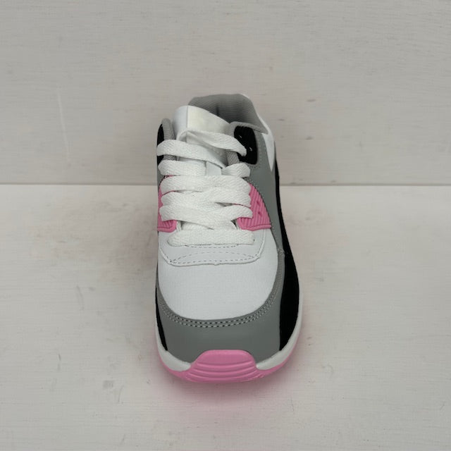Kids gave air sneakers wit grijs roze