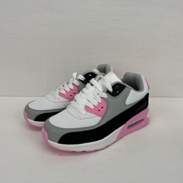 Kids gave air sneakers wit grijs roze