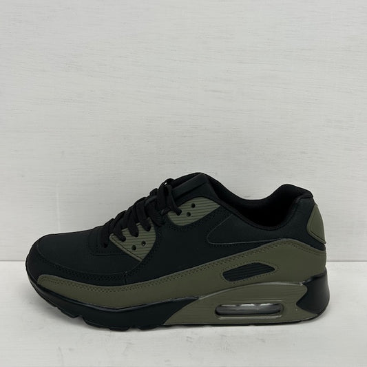 Air sneakers zwart groen (verkrijgbaar van maat 36 t/m maat 45)