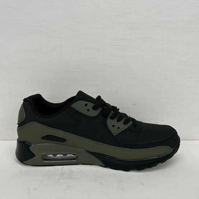 Air sneakers zwart groen (verkrijgbaar van maat 36 t/m maat 45)