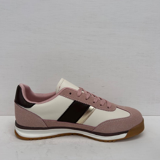 Sneakers met leuke afwerking roze