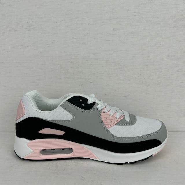 Air sneakers wit zwart lichtroze