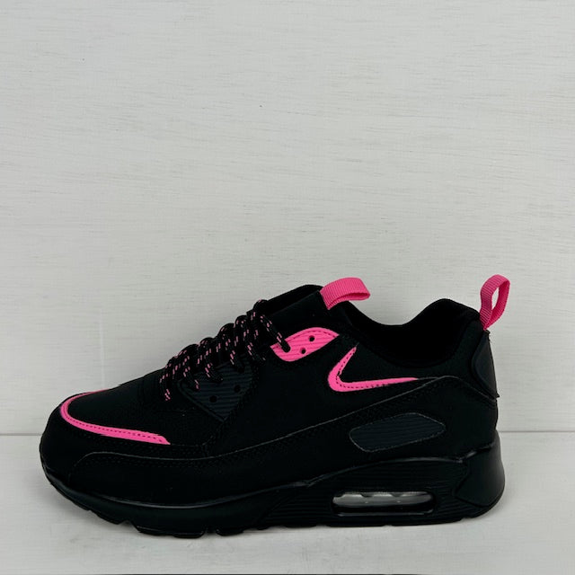 Gave air sneakers zwart roze