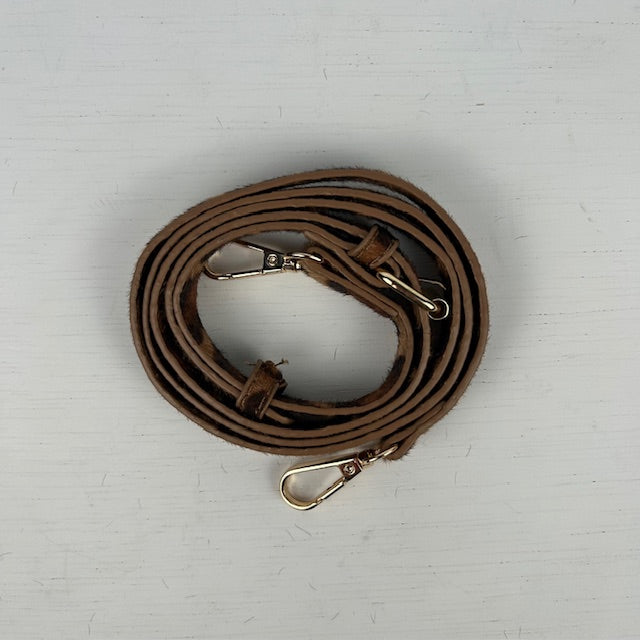 Tote bag met panterprint bruin