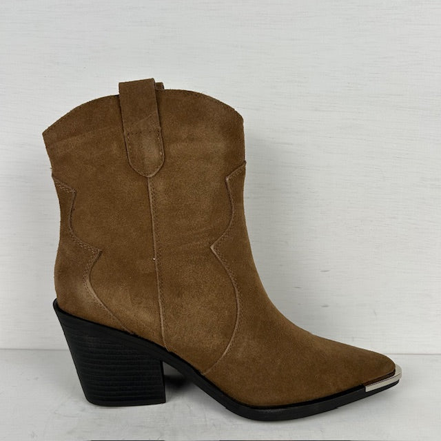 Real leather cowboylaarsjes met gaaf design camel