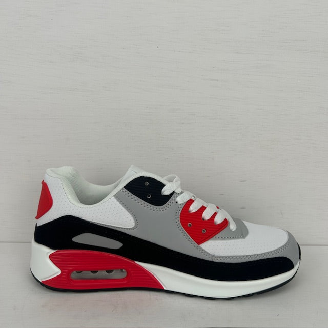 Air sneaker rood wit (verkrijgbaar van maat 36 t/m 45)