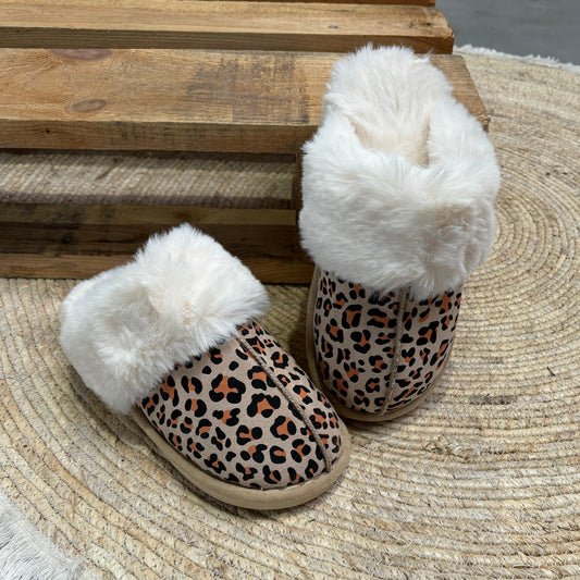 Cozy pantoffels leopard