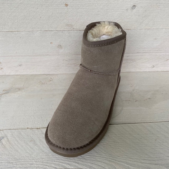 Real leather uggie grijs/khaki