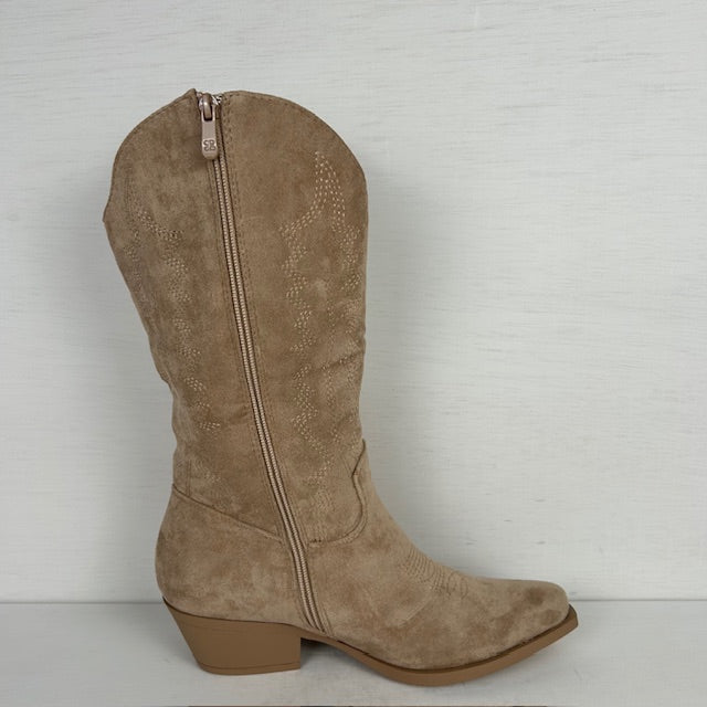 Leuke suèdine cowboylaarzen khaki