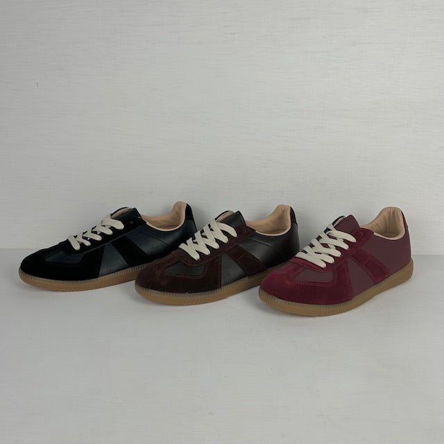 Gave sneakers met lage retrozool wine