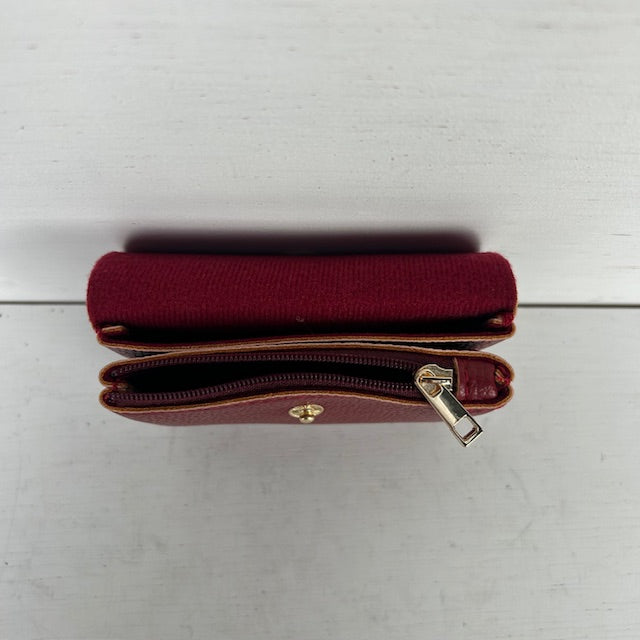 Leatherlook portemonneetje rood