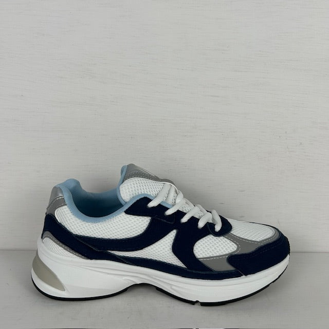 Gave sneakers met sportieve look blauw