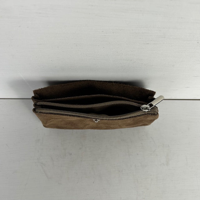 Real leather portemonnee bruin