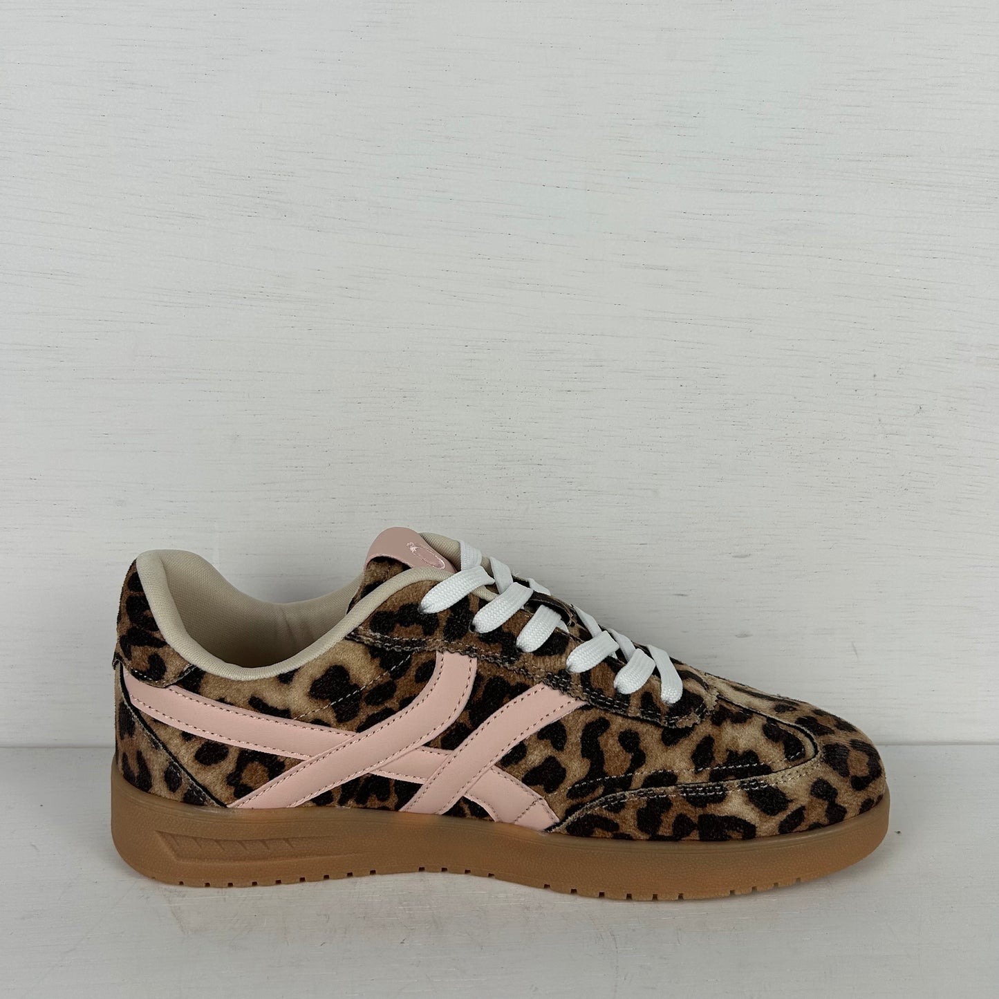 Posh by Poelman retro sneakers brown animalprint