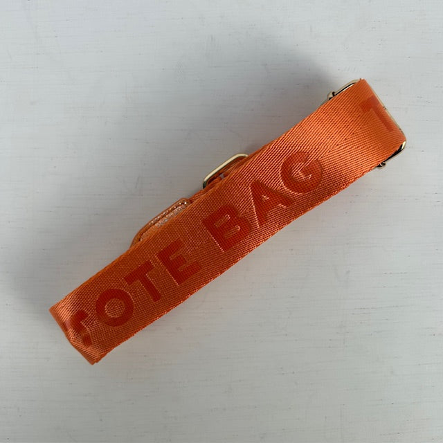 Metallic tote bag klein oranje
