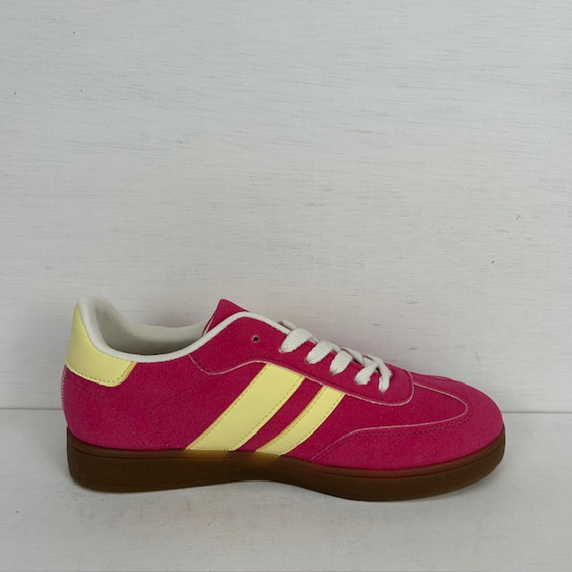Retro sneakers met trendy look fuchsia