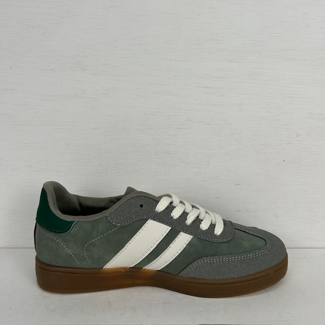 Retro sneakers met trendy look groen