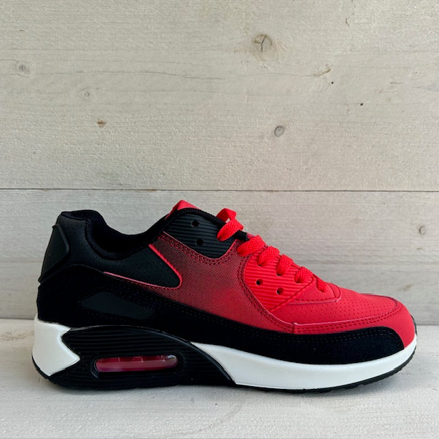 Air sneaker zwart rood (verkrijgbaar van maat 36 t/m 45)
