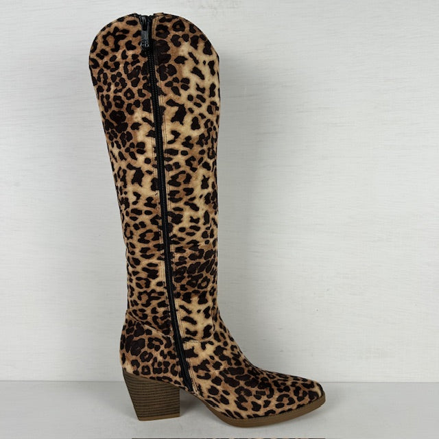 Hoge cowboylaars met trendy design panter