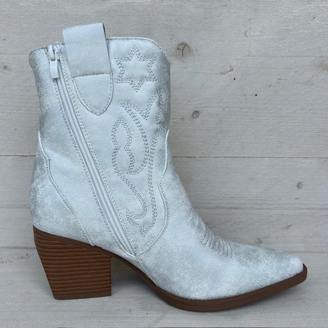 Cowboylaarsje licht zilver