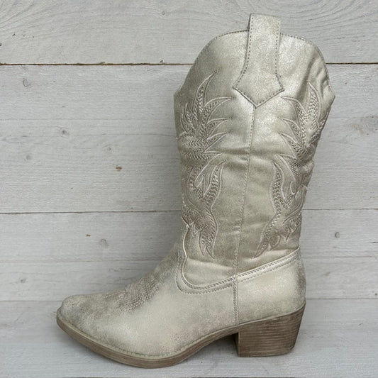 Cowboylaars met stiksel licht goud
