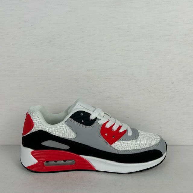Gave air sneakers wit rood (verkrijgbaar van maat 36 t/m maat 45)