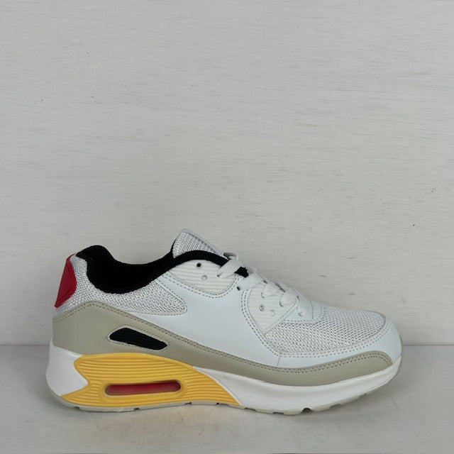 Air sneakers wit beige geel (verkrijgbaar van maat 36 t/m maat 45)