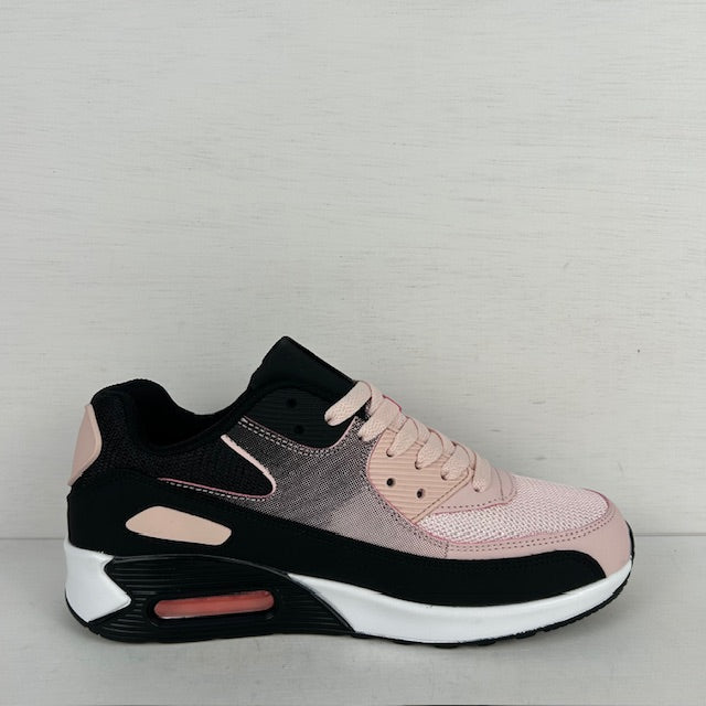 Leuke air sneakers zwart roze