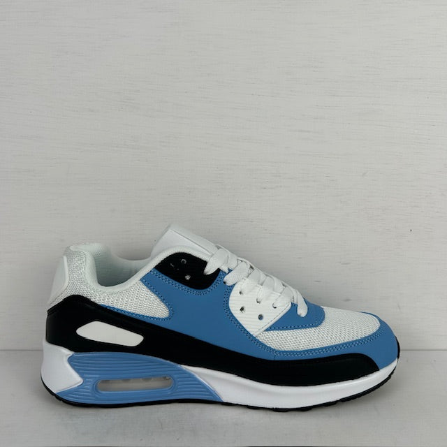 Leuke air sneakers wit blauw (verkrijgbaar van maat 36 t/m maat 45)