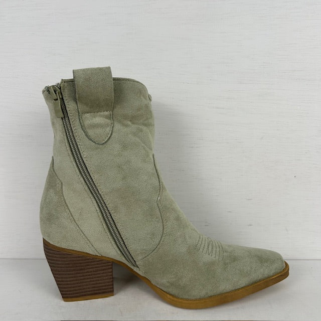 Cowboylaarsje suèdine groen