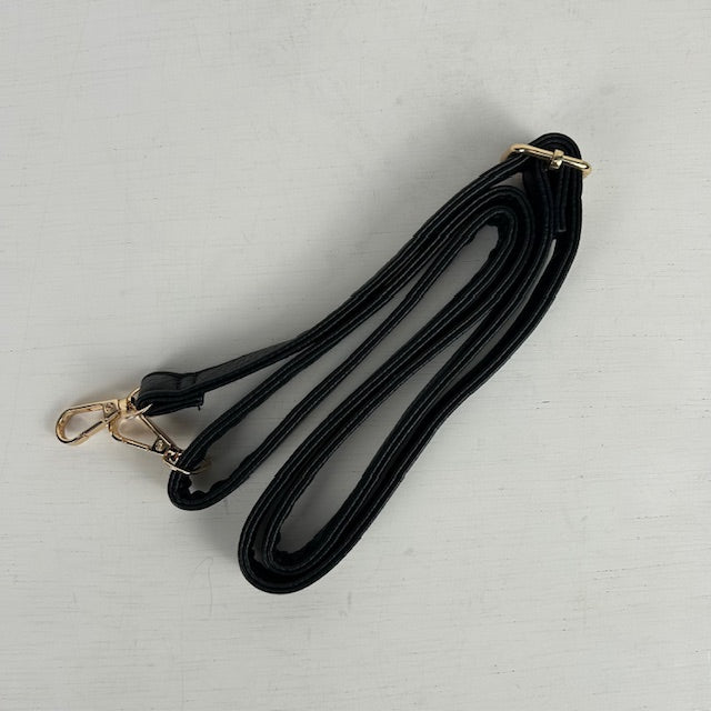 Suèdine schoudertas met studs zwart