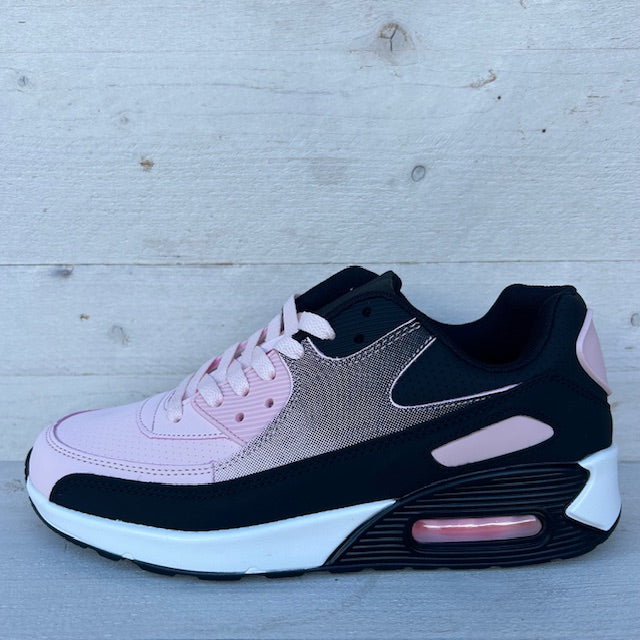 Air sneaker lichtroze zwart