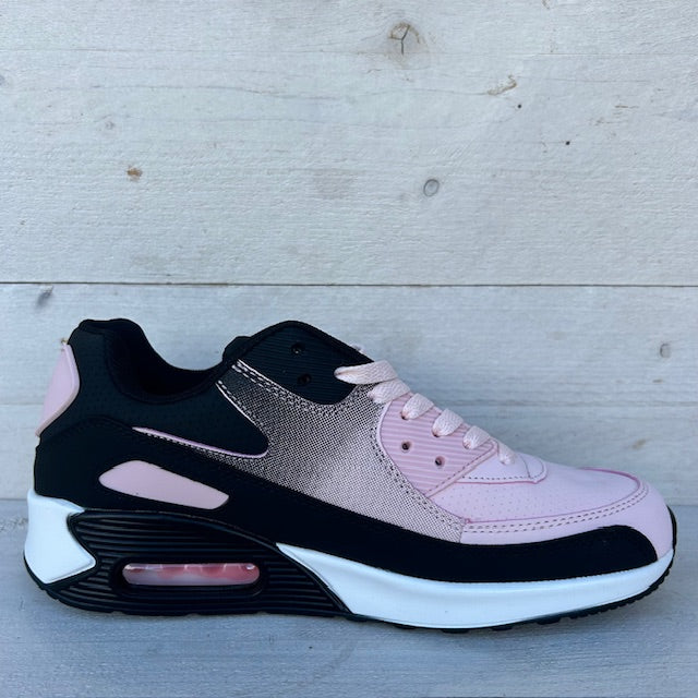 Air sneaker lichtroze zwart